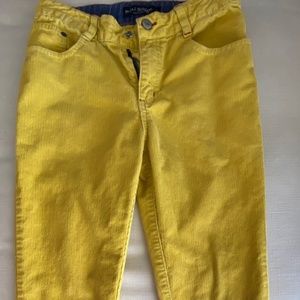 Mini Boden Yellow Corduroys; Size 12 Years